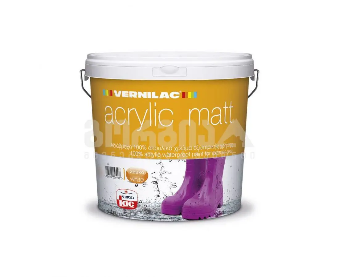 წყალემულსია ACRYLIC გლუვი No.8500  9 ლ. — ინტერიერის საღებავი